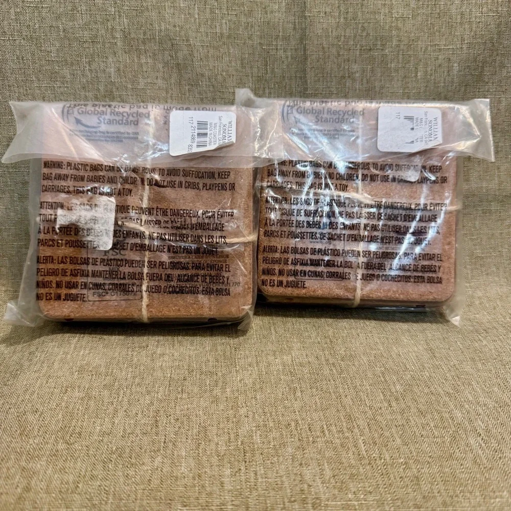 Williams Sonoma Après-Ski Cork Coasters set of 8 NIP Discontinued Alpine Lodge